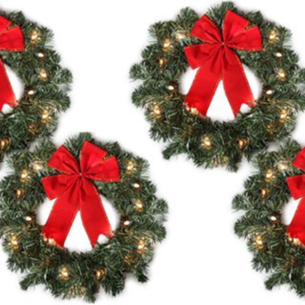 Lighted Christmas Wreaths Set Of 4 (SOLD)